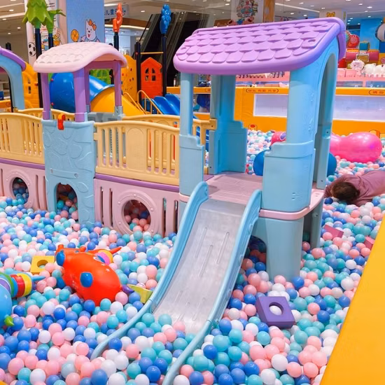 Juego suave de plástico Equipo de juegos para interiores Castillo travieso