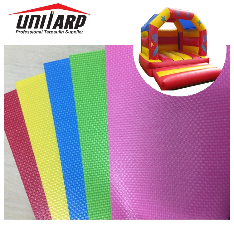 Commercial Grade Durable 0.55mm Thickness PVC Tarpaulin Roll Materials for Inflatable Bouncy Castles