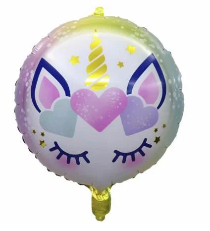 Latex Colored Unicorn Round Wedding Party Balloon