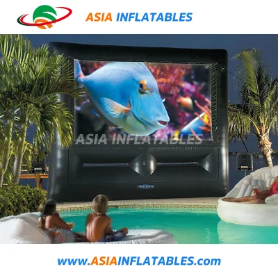 Pantallas inflables populares del proyector de la pantalla del aire, pantalla de cine inflable al aire libre que atrae