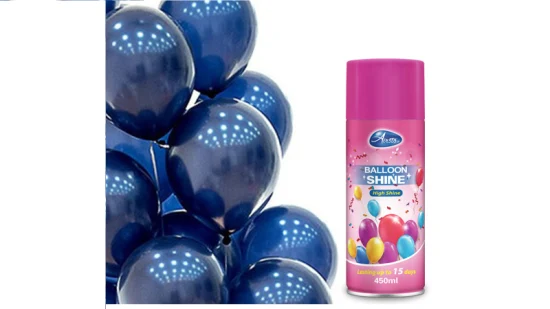 Suministros para fiestas OEM Lustre de larga duración Uso conveniente Aerosol y pulido de brillo de globos de látex