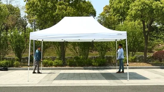 Carpa plegable Gazebo emergente de acero azul marino para exteriores de 3X3m