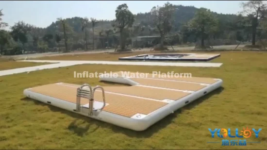 Nuevo muelle flotante de aire piscina inflable Jetski plataforma pontón isla piscina