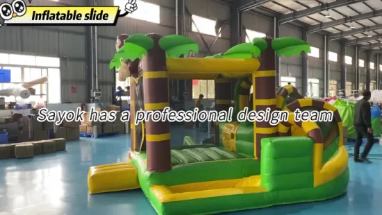 Gorila inflable del nuevo diseño de la casa de la despedida barata del tema de la rueda de la fortuna