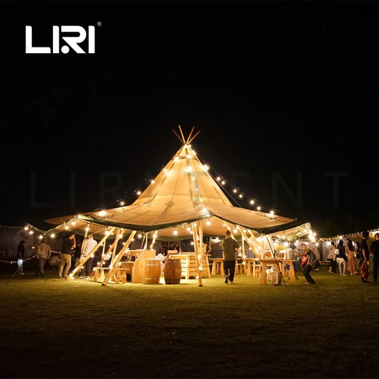 Carpa india Tipi grande para exteriores, tienda de lona para acampar en la pirámide, tienda de fiesta en el desierto para eventos