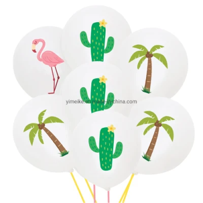 Decoración de fiesta de carnaval mexicano Cactus Coco árbol 2,8g globo de látex grueso