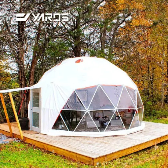 Cúpula al aire libre Invierno Nieve Camping 6m Diámetro Casa verde Tienda de lujo